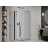 Mexen Roma swing shower cabin 80 x 80 cm, transparent, black - 854-080-080-70-00