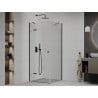 Mexen Roma swing shower cabin 80 x 80 cm, transparent, black - 854-080-080-70-00