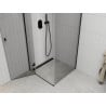 Mexen Roma hinged shower cabin 90 x 90 cm, transparent, black - 854-090-090-70-00