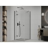 Mexen Roma hinged shower cabin 90 x 90 cm, transparent, black - 854-090-090-70-00