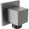 Mexen Cube angular connection, gun gray brushed - 79340-66