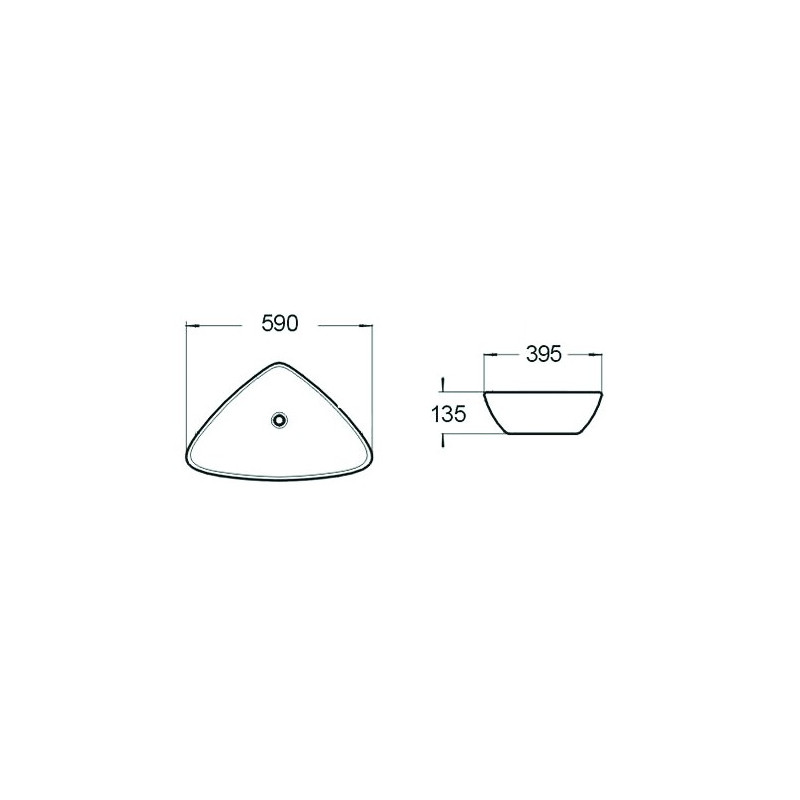 Mexen Bella countertop sink 59 x 39 cm, white - 21465900