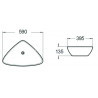 Mexen Bella countertop sink 59 x 39 cm, white - 21465900
