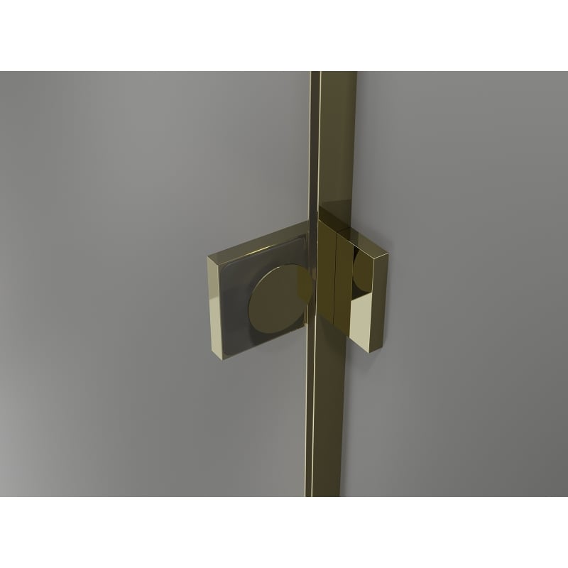 Mexen Lunar left hinged shower cabin 100 x 70 cm, transparent, gold - 834-100-070-50-00-L