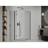 Mexen Roma swing shower cabin 100 x 100 cm, transparent, black - 854-100-100-70-00