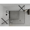 Mexen Roma swing shower cabin 70 x 80 cm, transparent, black - 854-070-080-70-00