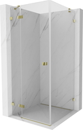 Mexen Lunar shower enclosure hinged left 80 x 80 cm, transparent, gold - 834-080-080-50-00-L