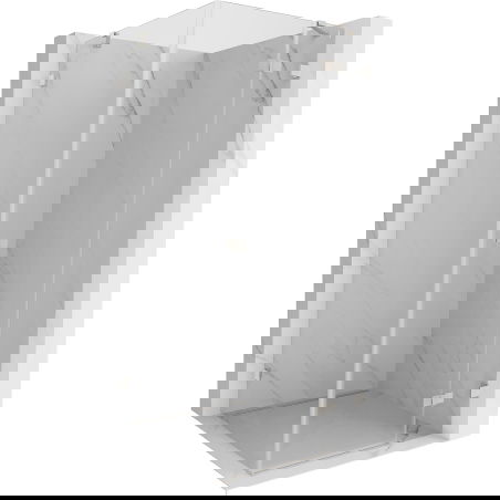 Mexen Lunar right hinged shower enclosure 70 x 70 cm, transparent, brushed nickel - 834-070-070-97-00-P