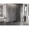 Mexen Lunar right hinged shower enclosure 100 x 70 cm, transparent, brushed nickel - 834-100-070-97-00-P