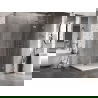 Mexen Lunar Right-Swing Shower Enclosure 95 x 90 cm, Transparent, Brushed Nickel - 834-095-090-97-00-P
