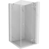 Mexen Lunar shower enclosure pivot right 100 x 100 cm, transparent, brushed nickel - 834-100-100-97-00-P