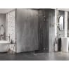 Mexen Lunar shower enclosure pivot right 100 x 100 cm, transparent, brushed nickel - 834-100-100-97-00-P