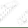 Mexen Lunar L shower enclosure right swing 75 x 70 cm, transparent, white - 834L-075-070-20-00-P