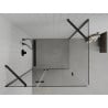 Mexen Roma hinged shower cubicle 100 x 80 cm, Transparent, Black - 854-100-080-70-00