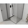 Mexen Roma hinged shower cubicle 100 x 110 cm, Transparent, Black - 854-100-110-70-00