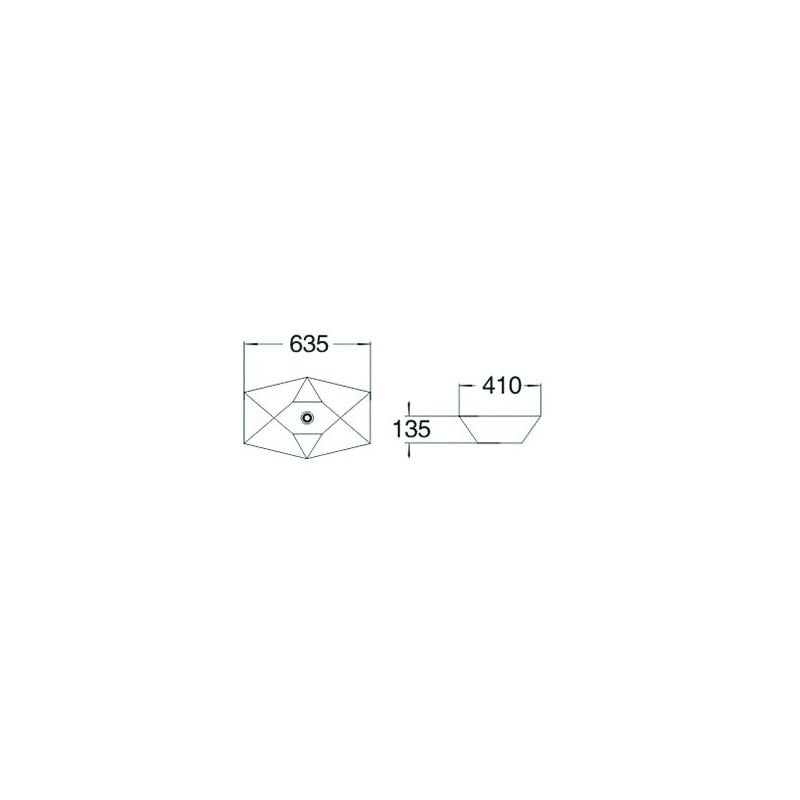 Mexen Elena above-counter sink 63 x 41 cm, white - 21476300