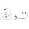 Mexen Elena above-counter sink 63 x 41 cm, white - 21476300