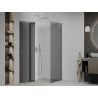 Mexen Roma swing shower cabin 70 x 70 cm, graphite, chrome - 854-070-070-01-40