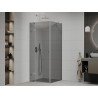 Mexen Roma 90 x 90 cm Hinged Shower Cabin, Graphite, Chrome - 854-090-090-01-40