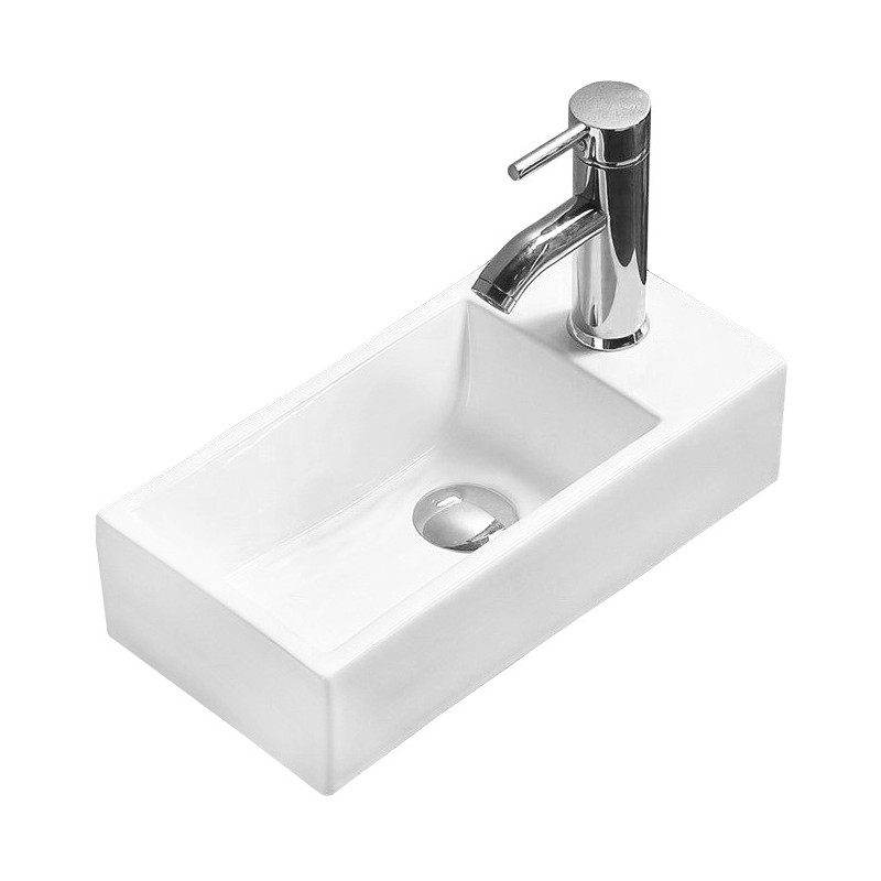Mexen Inez countertop washbasin left 40 x 20 cm, white - 21484000L