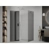 Mexen Roma hinged shower cubicle 80 x 110 cm, Graphite, Chrome - 854-080-110-01-40