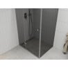 Mexen Roma hinged shower cubicle 80 x 110 cm, Graphite, Chrome - 854-080-110-01-40