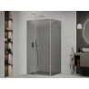 Mexen Roma 90 x 70 cm hinged shower cabin, graphite, chrome - 854-090-070-01-40