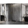 Mexen Lunar T pivot shower cabin left 110 x 80 cm, transparent, gold - 834T-110-080-50-00-L