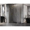 Mexen Lunar T pivot shower cabin left 110 x 80 cm, transparent, gold - 834T-110-080-50-00-L