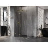 Mexen Lunar T pivot shower cabin left 110 x 80 cm, transparent, gold - 834T-110-080-50-00-L