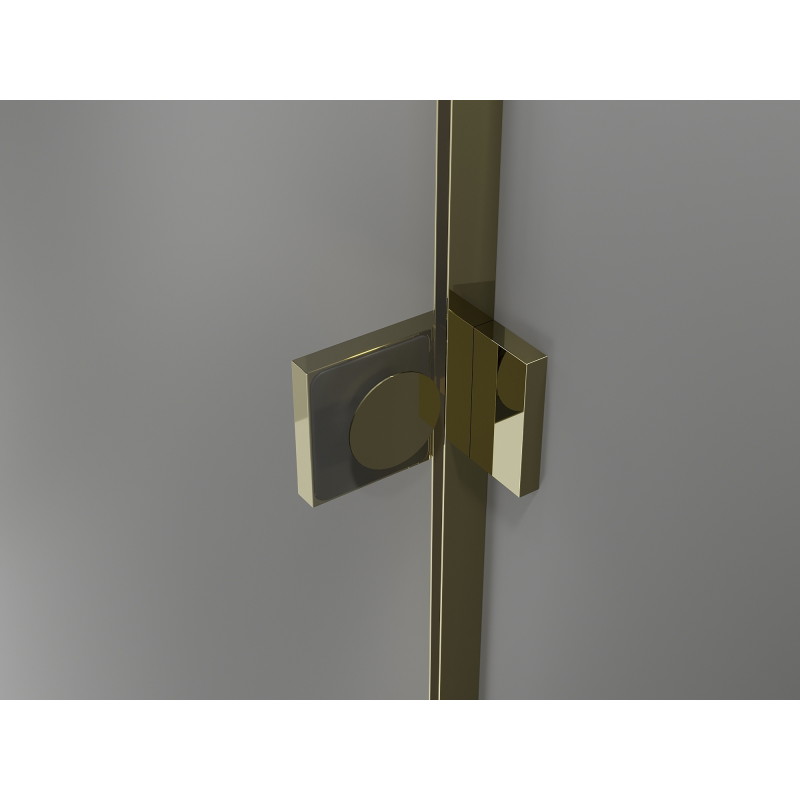 Mexen Lunar T pivot shower cabin left 110 x 80 cm, transparent, gold - 834T-110-080-50-00-L