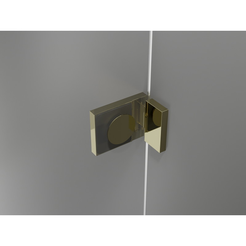 Mexen Lunar T pivot shower cabin left 110 x 80 cm, transparent, gold - 834T-110-080-50-00-L