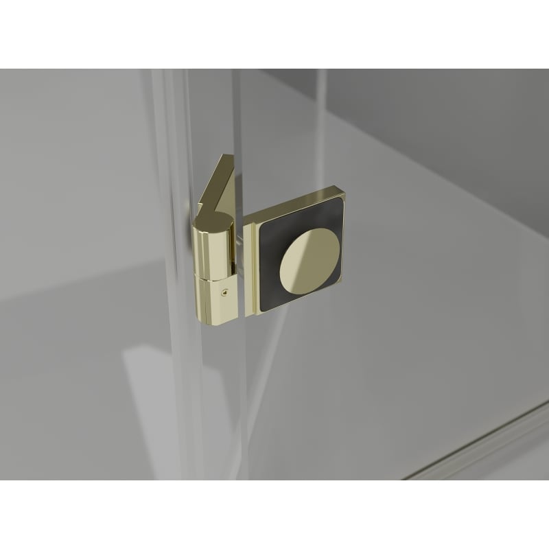 Mexen Lunar T pivot shower cabin left 115 x 80 cm, transparent, gold - 834T-115-080-50-00-L