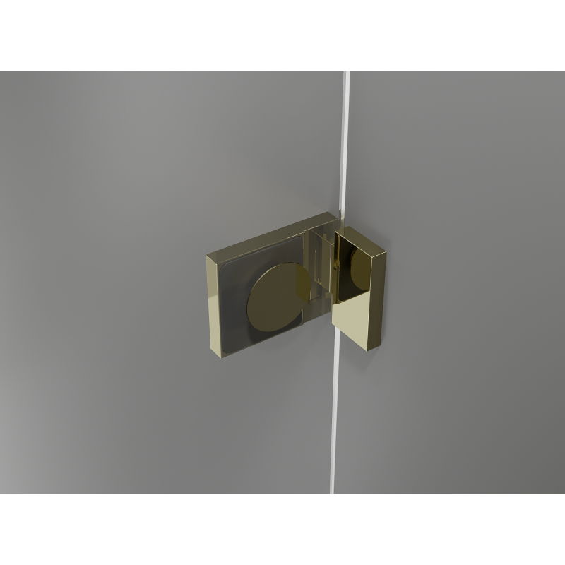 Mexen Lunar T hinged shower enclosure left 125 x 80 cm, transparent, gold - 834T-125-080-50-00-L
