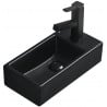 Mexen Inez countertop washbasin left-hand 40 x 20 cm, Black matt - 21484085L