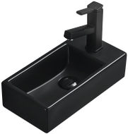 Mexen Inez countertop washbasin left 40 x 20 cm, black matte - 21484085L