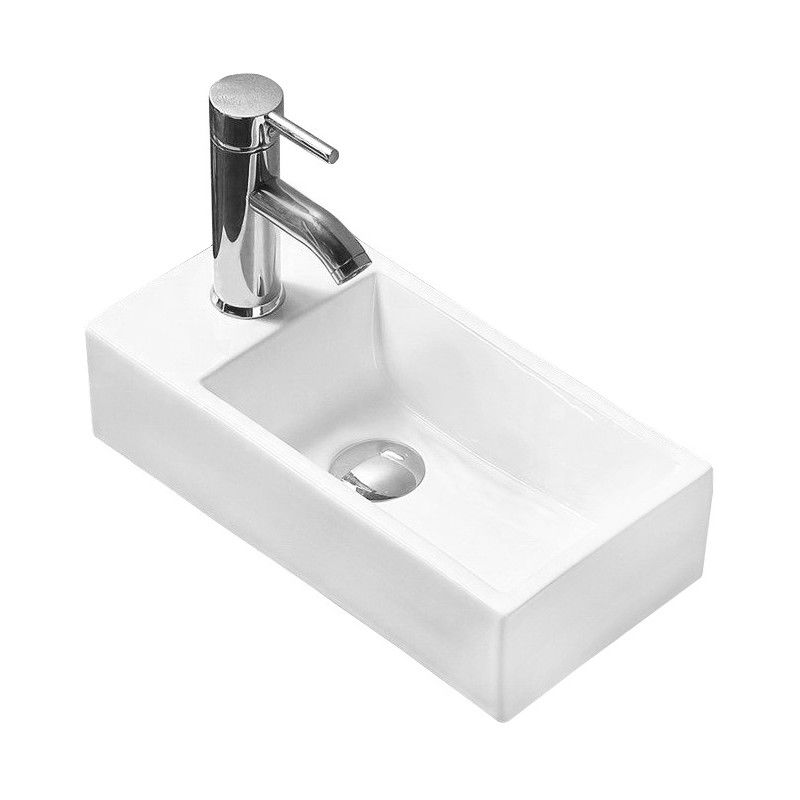 Mexen Inez countertop washbasin right 40 x 20 cm, white - 21484000R