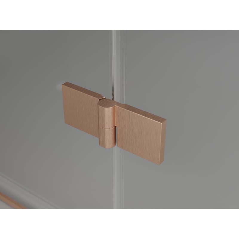 Mexen Lunar T left swing shower enclosure 140 x 70 cm, transparent, brushed copper - 834T-140-070-65-00-L
