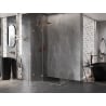 Mexen Lunar T Left Pivot Shower Enclosure 120 x 80 cm, Transparent, Brushed Copper - 834T-120-080-65-00-L