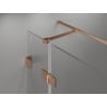 Mexen Lunar T Left Pivot Shower Enclosure 120 x 80 cm, Transparent, Brushed Copper - 834T-120-080-65-00-L