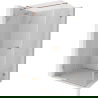 Mexen Lunar T shower cubicle hinged left 135 x 80 cm, transparent, brushed copper - 834T-135-080-65-00-L