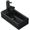 Mexen Inez right countertop basin 41 x 21 cm, black matte - 21484085R