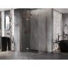 Mexen Lunar T left pivot shower cabin 135 x 120 cm, transparent, brushed copper - 834T-135-120-65-00-L