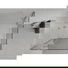 Mexen Roma hinged shower cubicle 70 x 70 cm, Transparent, Chrome + shower tray Flat - 854-070-070-01-00-4010