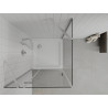 Mexen Roma swing shower cabin 80 x 80 cm, transparent, chrome + Flat shower tray - 854-080-080-01-00-4010