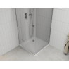 Mexen Roma hinged shower cabin 90 x 90 cm, transparent, chrome + Flat tray - 854-090-090-01-00-4010