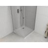 Mexen Roma pivot shower enclosure 90 x 90 cm, transparent, chrome + Flat tray - 854-090-090-01-00-4010