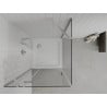 Mexen Roma pivot shower enclosure 90 x 90 cm, transparent, chrome + Flat tray - 854-090-090-01-00-4010