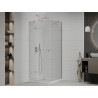 Mexen Roma hinged shower cabin 90 x 90 cm, transparent, chrome + Flat tray - 854-090-090-01-00-4010
