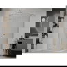 Mexen Roma hinged shower cubicle 70 x 80 cm, Transparent, Chrome + shower tray Flat - 854-070-080-01-00-4010